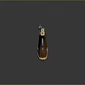 Vintage Old Fashioned Pistol With Wooden Grip Metal Parts And Gold Accents