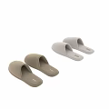 Beige And White Indoor Slippers With Soft Quilted Design For Comfortable Wear