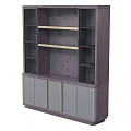 Modern Luxury Purple Grey Decoration Cabinet With Open Shelves And Ample Home Storage Space