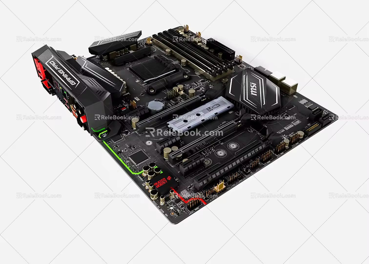Modern Computer Motherboard 3d model