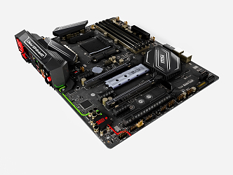 Modern Computer Motherboard 3d model