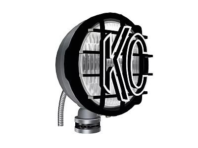 KC Logo Round Design Wall Light With Black Frame And Transparent Lens 3d model