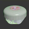 White Circular Electronic Device With Hexagonal Base And Top Sensor 3d model