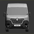 White Renault Cargo Van With Sleek Exterior Design And Black Accents Front View