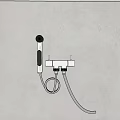Modern Wall Mounted Handheld Shower Head With Stainless Steel Bracket And Flexible Hose