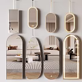 Decorative Backlit Mirrors With Various Shapes For Living Room Decor