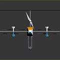 Modern Blue White And Orange Equipment With Streamlined Frame And Support Rails