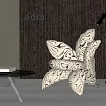 Unique Black And White Pattern Accent Chair In Modern Living Room With Floor Lamp