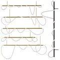 Modern Curved Design Chandelier Featuring Spiral Lines And Metal Frames For Interior Decor