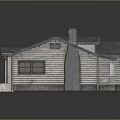 Traditional Wooden House Exterior With Gray Roof Chimney Front Porch And Windows