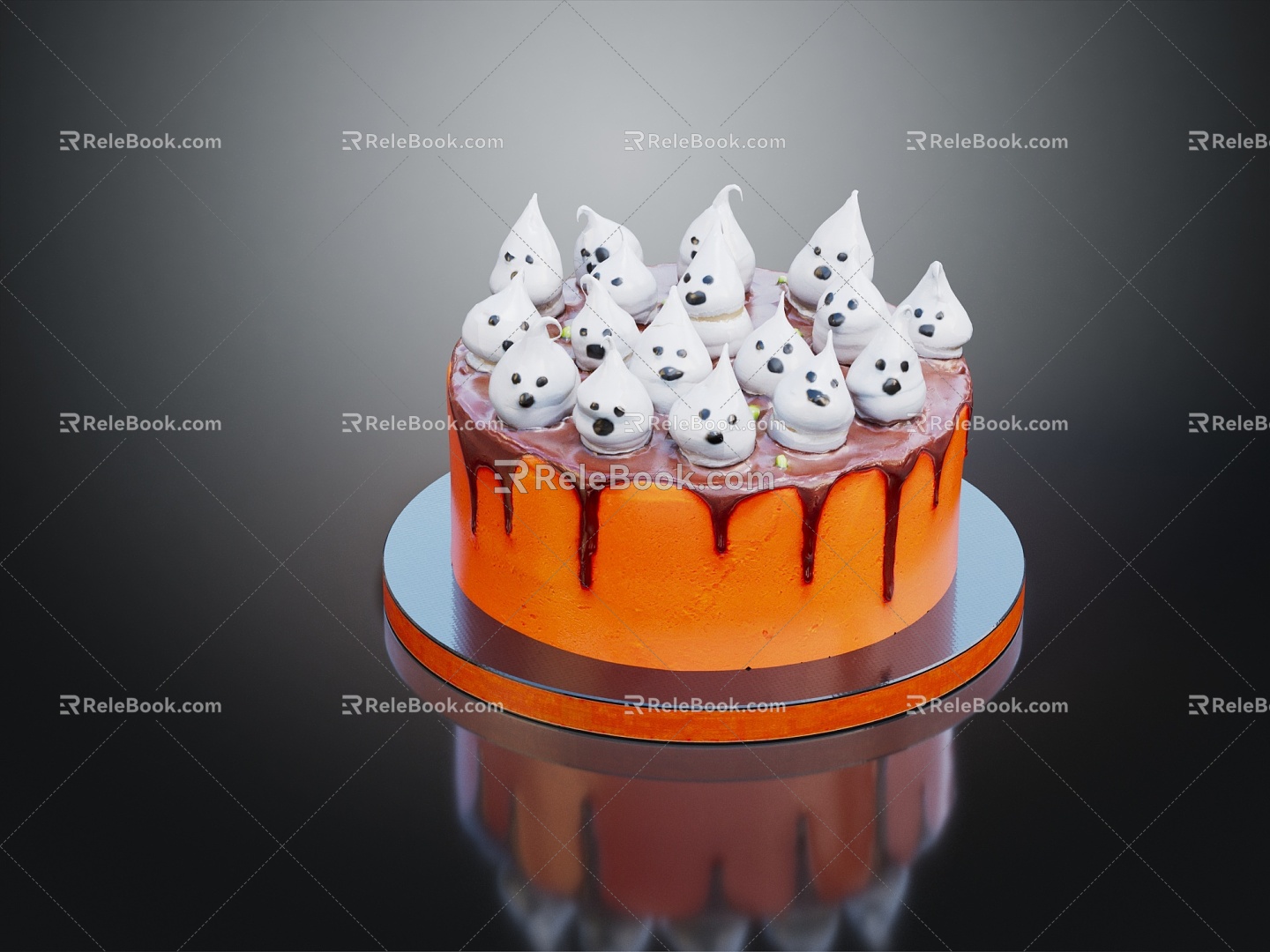 Modern Cake Birthday Cake Chocolate Cake 3d model