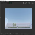 Modern Office Building With Glass Curtain Wall Surrounding Trees And Rooftop Greenery