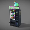 Drops Union Commercial Vending Machine With Green Bottle On Top Filled With Colorful Products