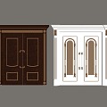 New Chinese Style Door Entrance Door Courtyard Door Double Door Villa Door Rural Self-built Door 3d model