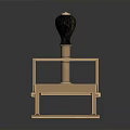 Brass Metal Household Press Tool With Black Top Stand And Two Tier Structure