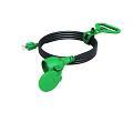 Green Extension Cord With Black Cable Plug Socket And Clip Design 3d model
