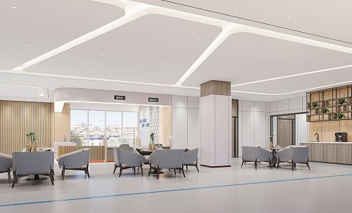 Modern Hospital Hall 3d model