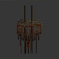 Decorative Equipment With Branch Like Decoration Circular Platform And Long Sticks