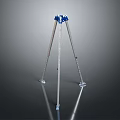 Commercial Equipment Tripod Stand With Adjustable Metal Legs Blue Connector And Stable Base Support