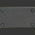 Vintage Blue Textured Portable Speaker With Top Knobs And Brand Logo