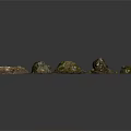 Collection of Natural Stone Materials with Various Shapes and Colors