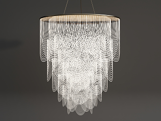 Modern crystal chandelier 3d model