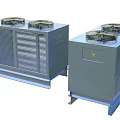 Air Conditioner Fan Outdoor Unit With Heat Dissipation Fins And Rotating Blades