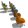 Modern Office Chairs In Various Colors With Swivel Wheels And Comfortable Design