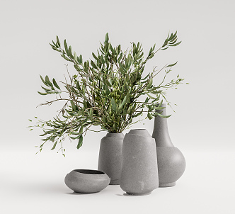 Modern Vase Ornaments Combination 3d model