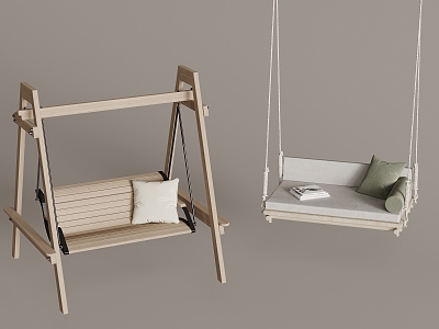 Outdoor Swing Chair Courtyard Swing 3d model