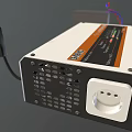 White Daily Electrical Power Device With Plug Connecting Cables And Control Knob For Home Use