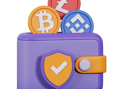 Modern Wallet Money Bitcoin Cartoon Bitcoin 3d model