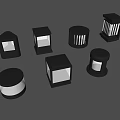 Modern Outdoor Light Designs With Black Bases Various Shapes And Illuminated Lampshades