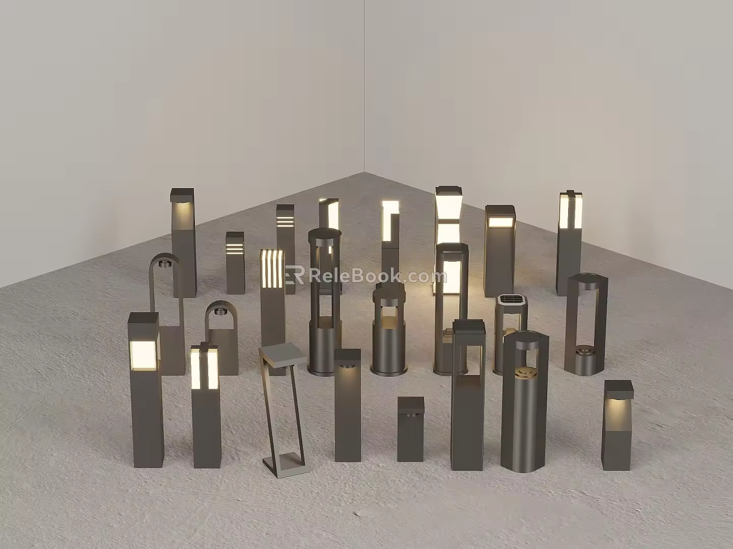Modern garden lamp lawn lamp 3d model