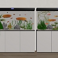 Modern fish tank 3d model