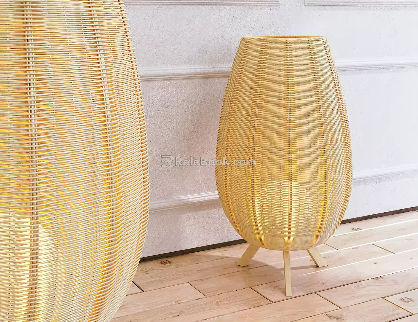 Modern Table Lamp Solid Wood Table Lamp 3d model