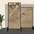 New Chinese-style screen partition 3d model