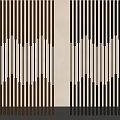 Modern Room Divider With Vertical Stripes Brown Black Geometric Pattern Design 3d model