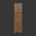 Traditional Wooden Two Door Wardrobe With Carved Top And Standing Legs