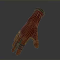 Red Glove With Textured Surface And Adjustable Straps For Daily Use And Comfort