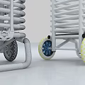 Two Different Shopping Carts With White Gray Frames Black Gray Handles And Wheels