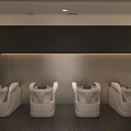 Modern Beauty Hair Salon Interior With Styling Chairs And Storage Cabinets