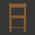 Simple Design Wooden Chair With Slatted Seat And Backrest For Home Furniture