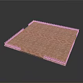 Architectural Square Platform With Textured Stone Surface And Decorative Edging