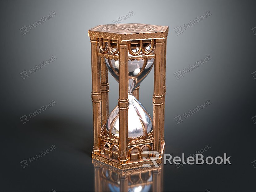 Rotating Hourglass Rotating Retro Hourglass Hourglass Game Item model