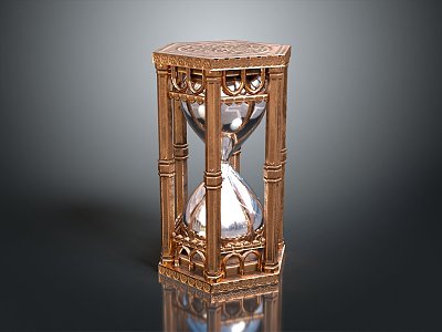 Rotating Hourglass Rotating Retro Hourglass Game Item 3d model