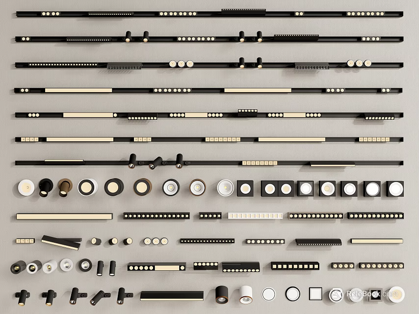 Decorative Downlights And Spotlights With Various Modern Designs For Home Lighting 3d model 