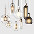 Modern Glass And Metal Pendant Lights With Various Stylish Shapes
