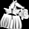 Elegant Woman in Green Long Dress Posing with Hand on Hip Against Neutral Gray Backdrop