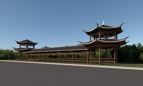 Chinese Ancient Pavilion 3d model